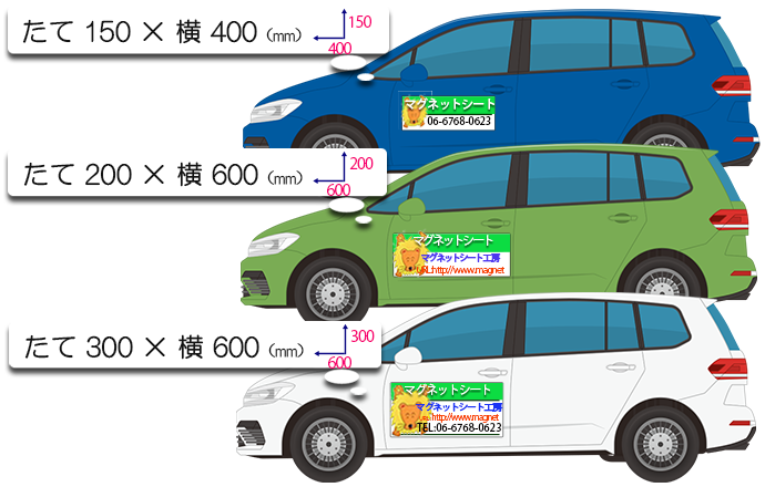 広告・販促PRにも最適！カスタマー仕様のサンプルサイズ